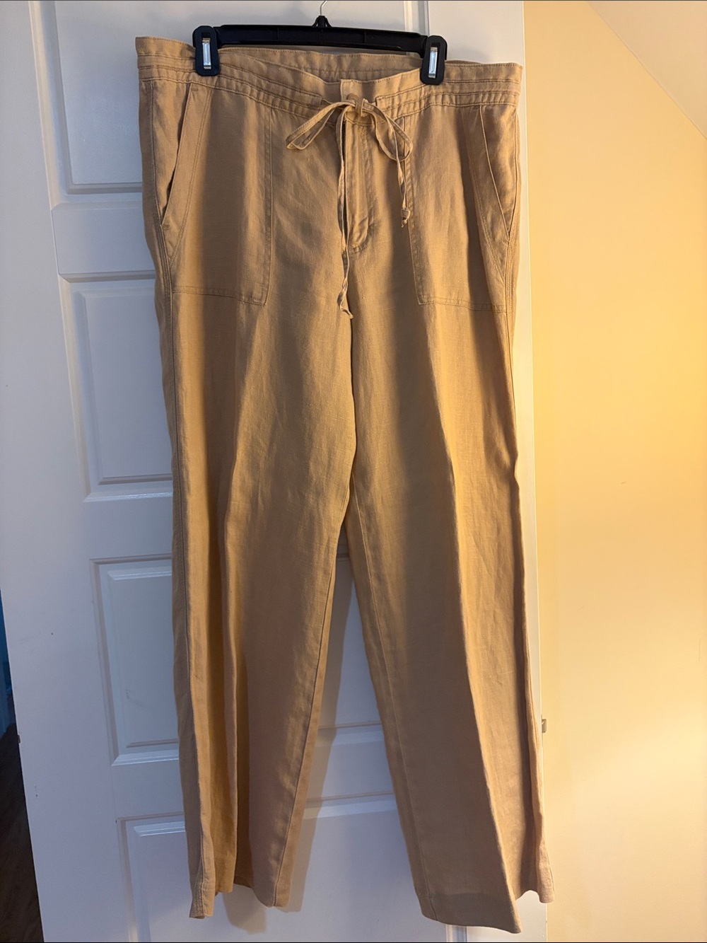 Ralph Lauren Women’s 100% Linen Pants Color Flax (12)
